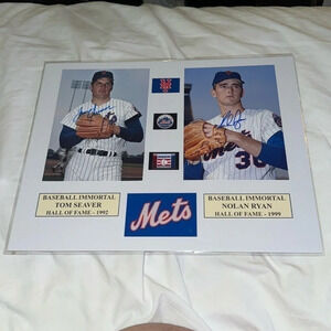 - New York Mets Tom Seaver nolan Ryan autographed photo​